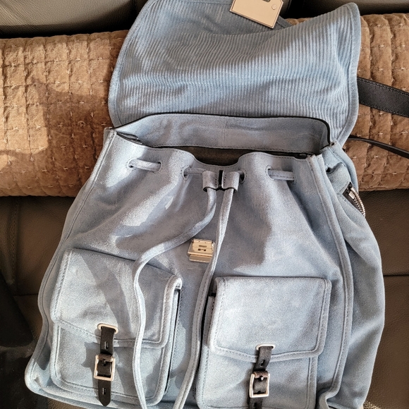 NWT Rag and Bone Indigo Suede Field Backpack - Picture 13 of 15